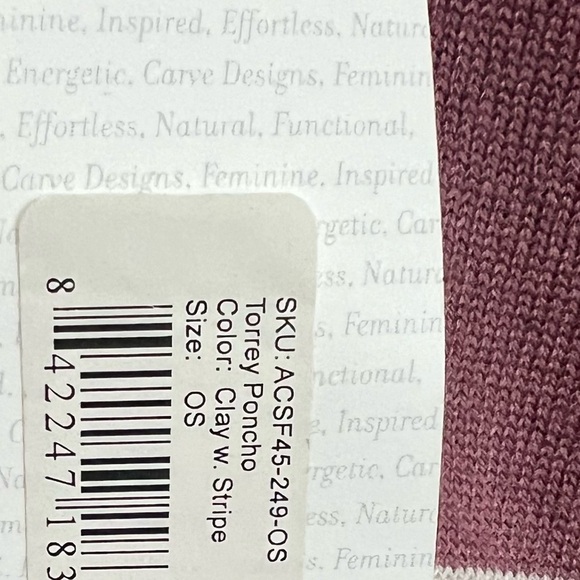 New Carve. Designs Torrey Poncho Washable Merino, New with Tags - Picture 5 of 5